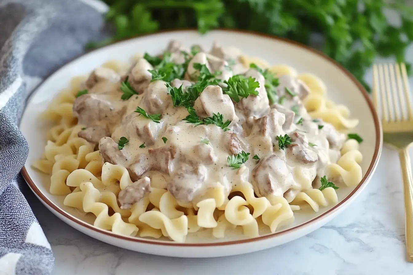 Slow Cooker Beef Stroganoff Recipe